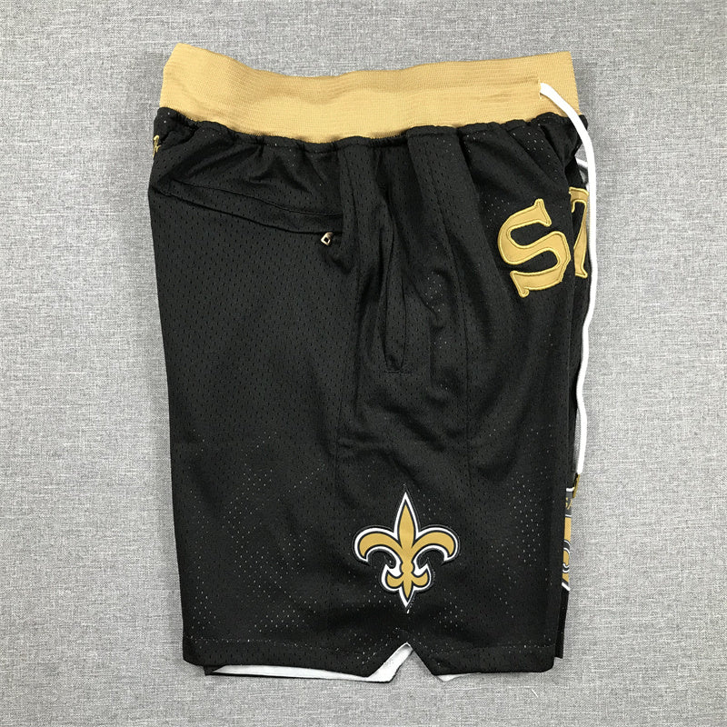 NEW ORLEANS SAINTS BLACK SHORTS