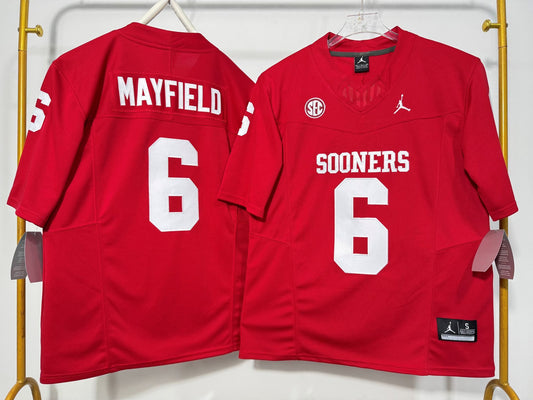 OKLAHOMA SOONERS BAKER MAYFIELD RED JERSEY