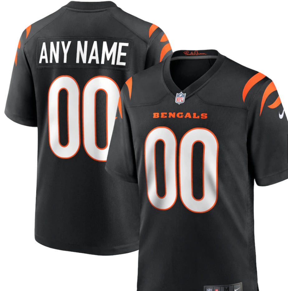 Cincinnati Bengals Nike Game Custom Jersey - Black