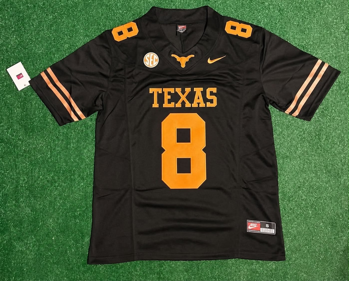 TEXAS LONGHORNS JORDAN COLEMAN BLACK JERSEY