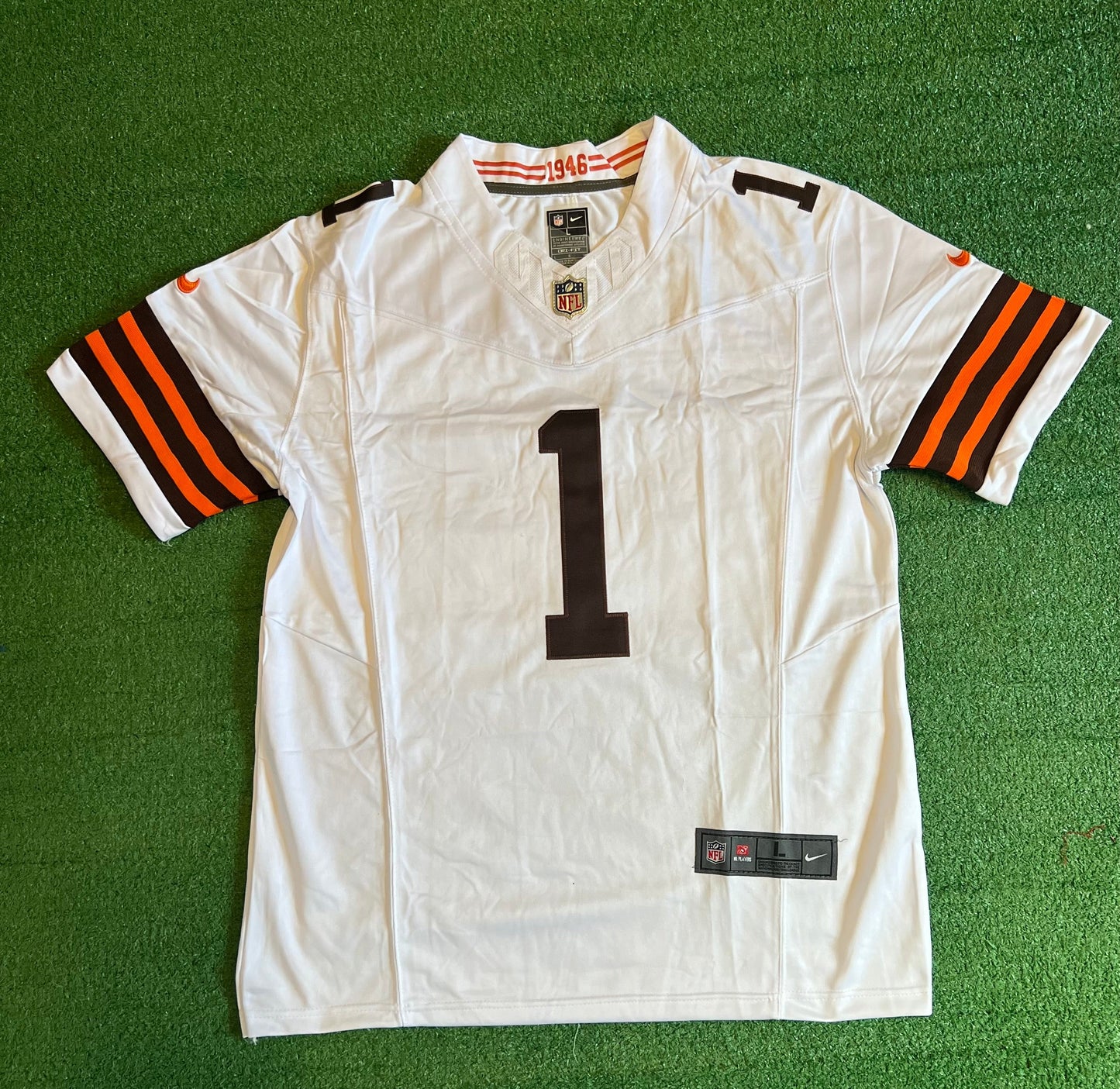 Cleveland Browns KC Conception White Jersey
