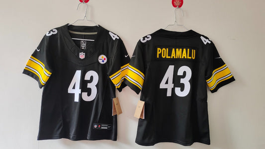 PITTSBURGH STEELERS TROY POLAMALU BLACK JERSEY