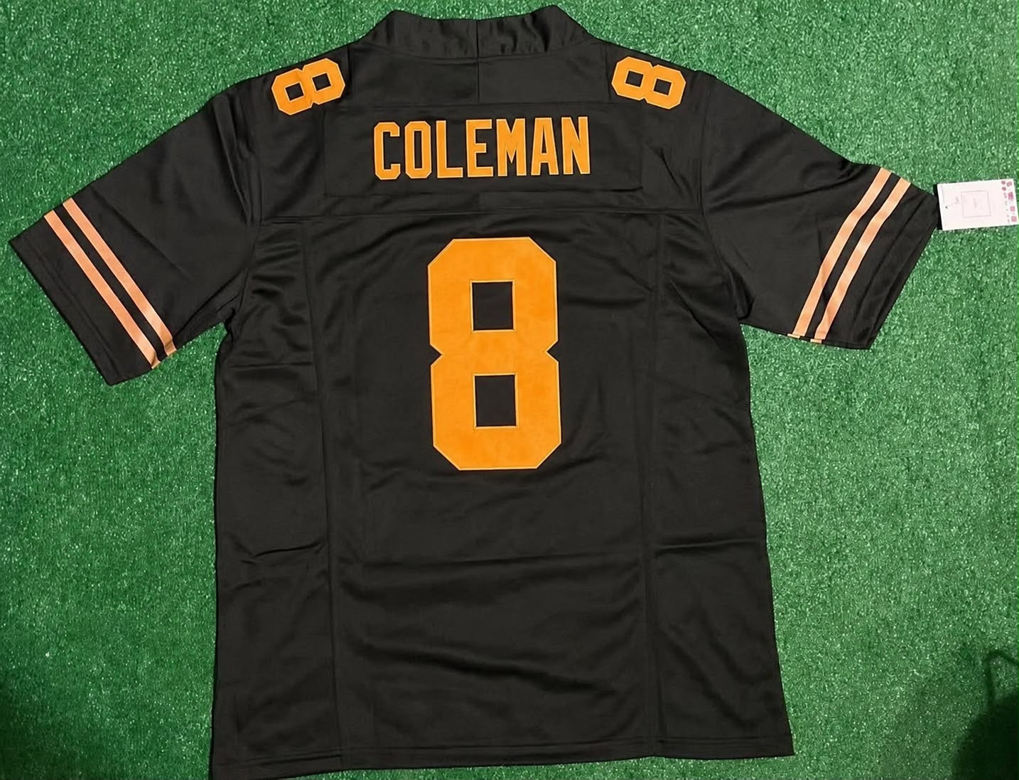 TEXAS LONGHORNS JORDAN COLEMAN BLACK JERSEY