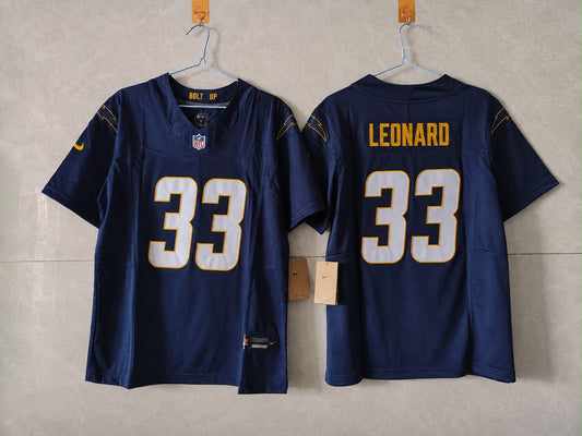 LOS ANGELES CHARGERS DEANE LEONARD DARK BLUE JERSEY
