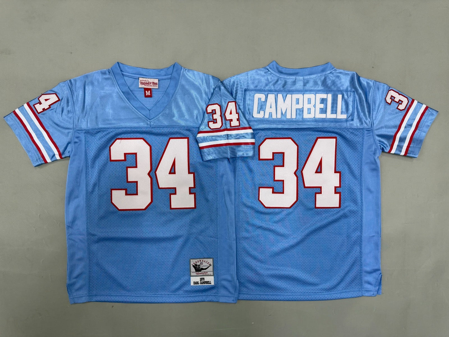 HOUSTON OILERS EARL CAMPBELL BLUE JERSEY