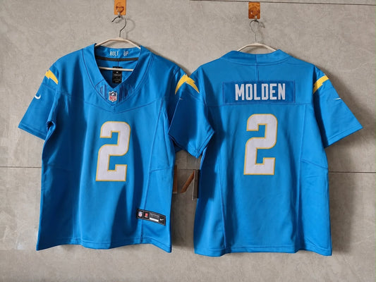 LOS ANGELES CHARGERS ELIJAH MOLDEN BABY BLUE JERSEY