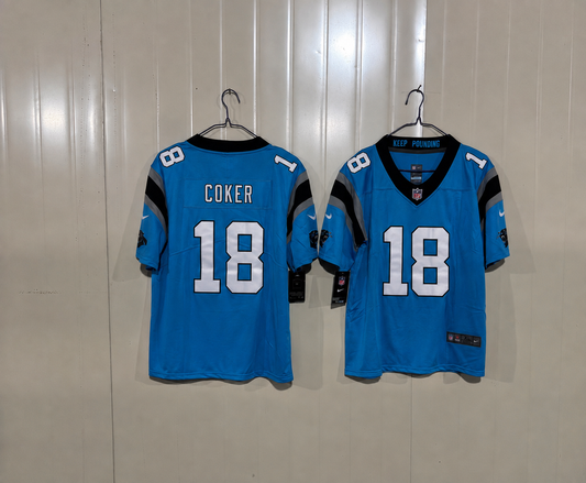 CAROLINA PANTHERS JALEN COKER BLUE JERSEY