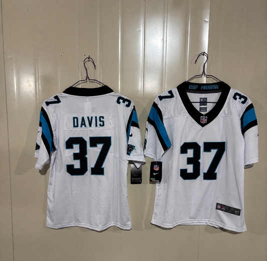 CAROLINA PANTHERS MILES DAVIS WHITE JERSEY
