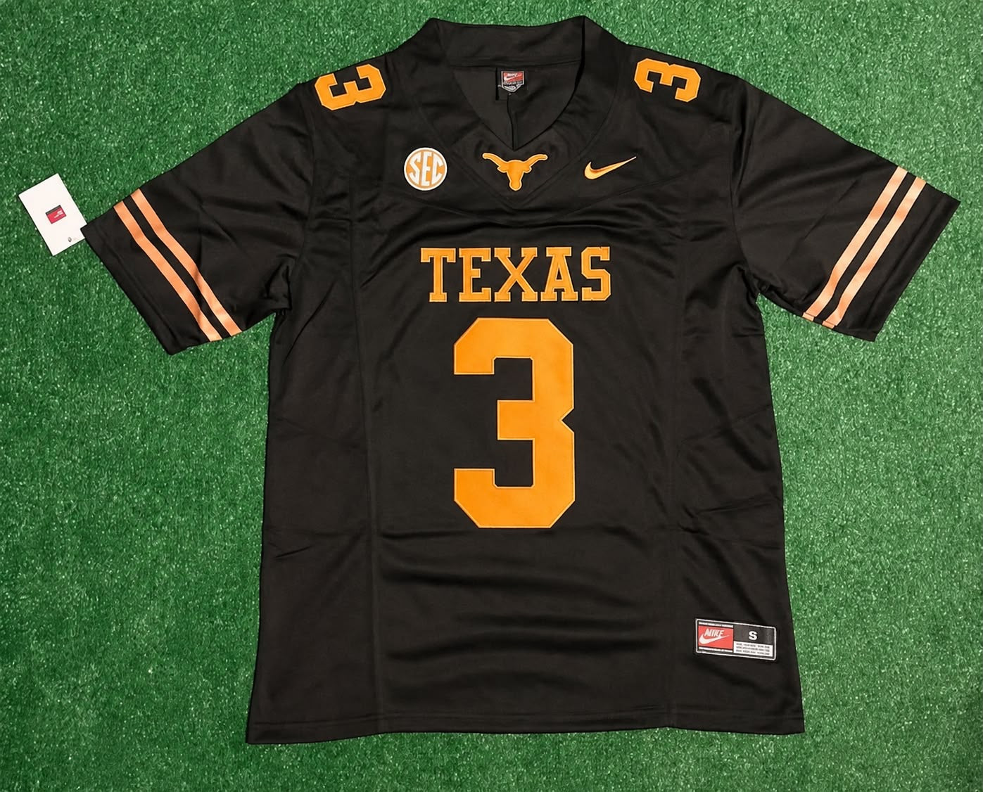 TEXAS LONGHORNS RASHEEM BILES BLACK JERSEY