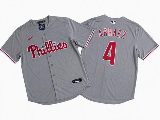 PHILADELPHIA PHILLIES LUIS ARRAEZ GREY JERSEY