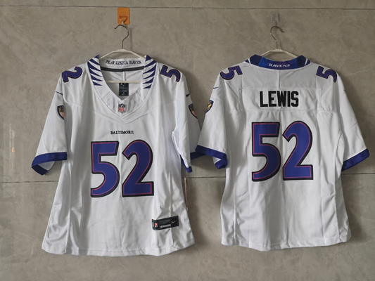 BALTIMORE RAVENS RAY LEWIS WHITE JERSEY