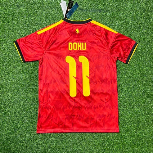 2026 WORLD CUP JEREMEY DOKU TEAM BELGIUM RED JERSEY