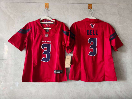 Houston Texans Tank Dell Red Jersey