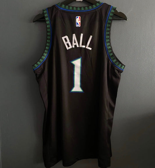 MINNESOTA TIMBERWOLVES LAMELO BALL BLACK JERSEY