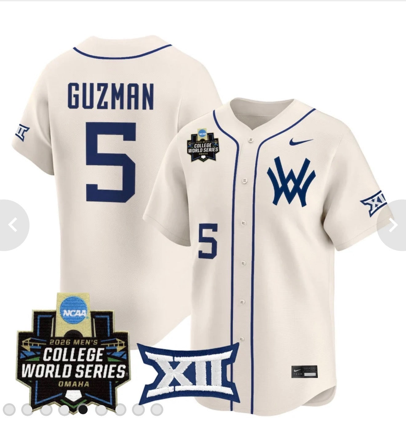 Custom west virgina white jersey