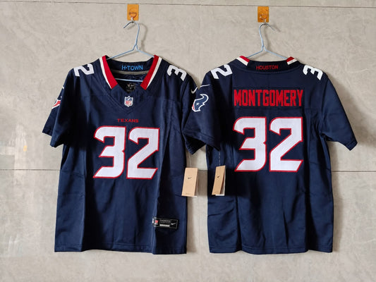 HOUSTON TEXANS DAVID MONTGOMERY BLUE JERSEY