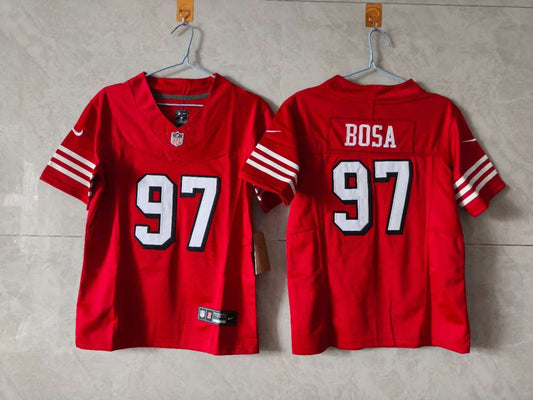 SAN FRANCISCO 49ERS NICK BOSA THROWBACK RED JERSEY
