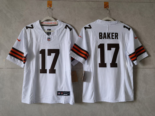 CLEVELAND BROWNS JEROME BAKER WHITE JERSEY