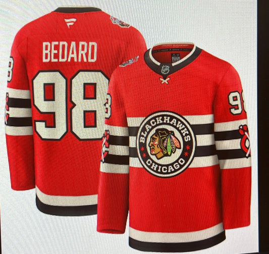Chicago Blackhawks Connor Bedard red jersey
