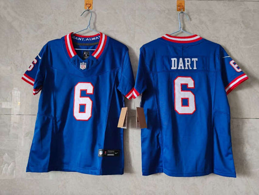 New York Giants Jaxson Dart Retro Blue Jersey