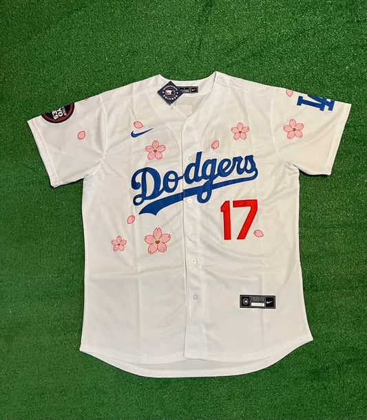 Shohei Ohtani White Floral Los Angeles Baseball Jersey