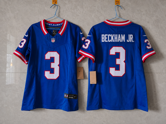 NEW YORK GIANTS ODELL BECKHAM JR RETRO BLUE JERSEY