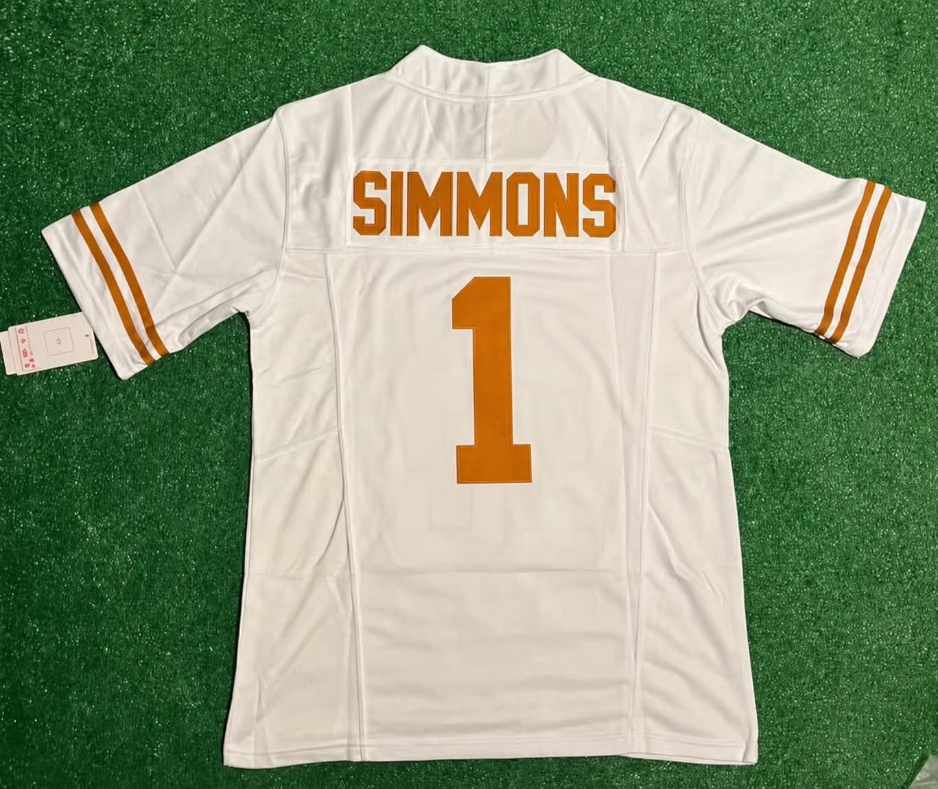 TEXAS LONGHORNS COLIN SIMMONS WHITE JERSEY