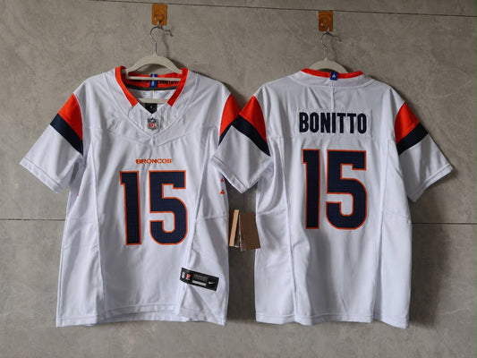 DENVER BRONCOS NICK BONITTO WHITE JERSEY