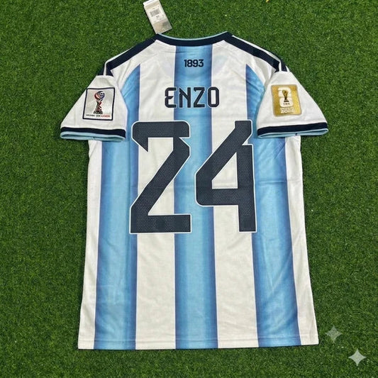 2026 WORLD CUP ENZO FERNANDEZ TEAM ARGENTINA BLUE JERSEY
