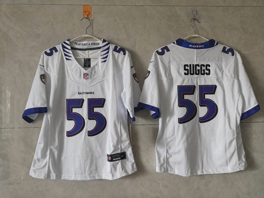 BALTIMORE RAVENS TERRELL SUGGS WHITE JERSEY ￼