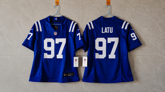 INDIANAPOLIS COLTS LAIATU LATU BLUE JERSEY