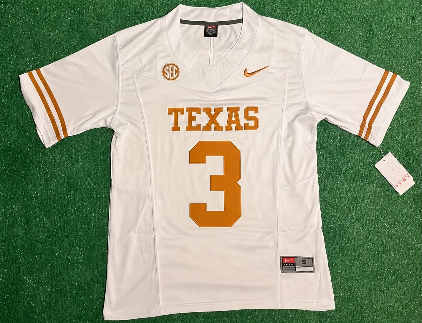 TEXAS LONGHORNS RASHEEM BILES WHITE JERSEY