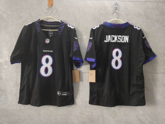 Baltimore Ravens Lamar Jackson, black jersey ￼