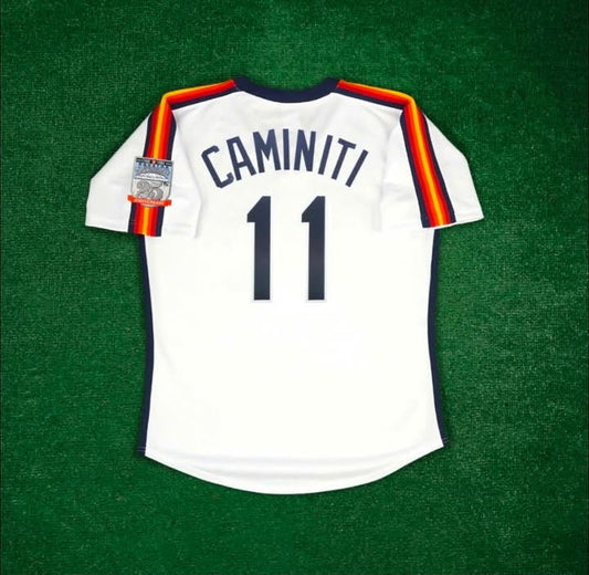 Houston Astros Ken Caminiti White Vintage Jersey
