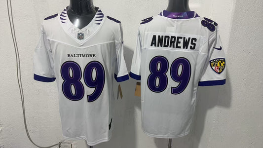 BALTIMORE RAVENS MARK ANDREWS WHITE JERSEY