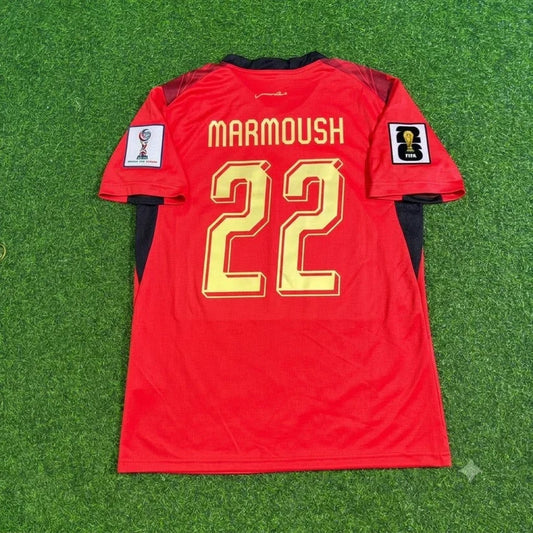 2026 WORLD CUP OMAR MARMOUSH TEAM EGYPT RED JERSEY