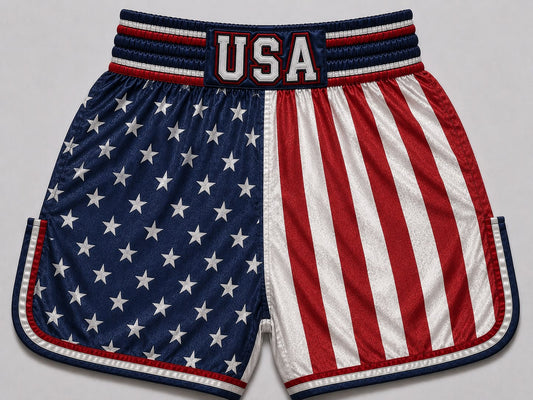 Usa satin Muay Thai shorts