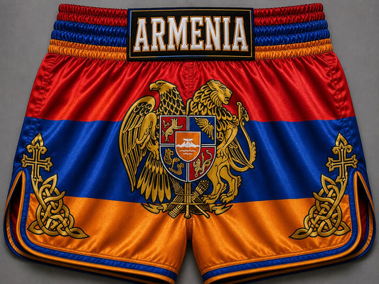 Armenia satin Muay Thai shorts