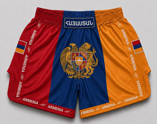 Armenia satin Muay Thai shorts