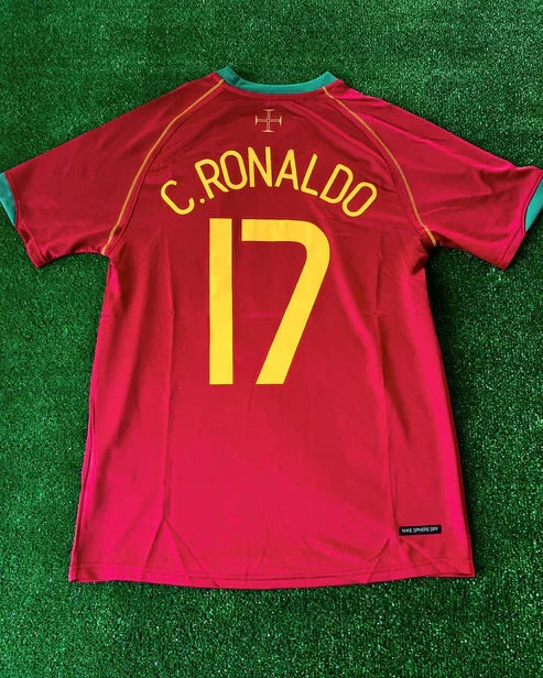 Cristiano Ronaldo Portugal 2006 World Cup Retro Short-Sleeve Football Jersey