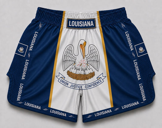 Louisiana satin Muay Thai shorts
