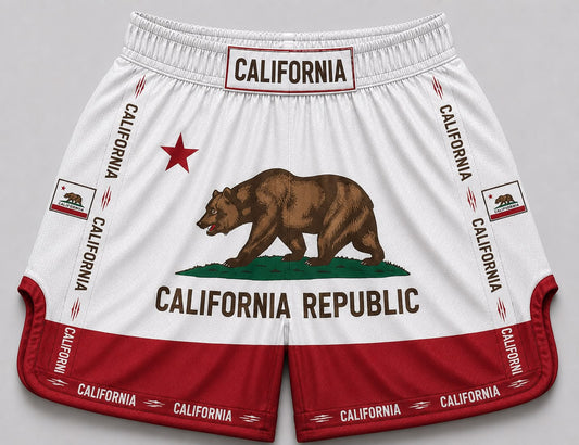 California satin Muay Thai shorts