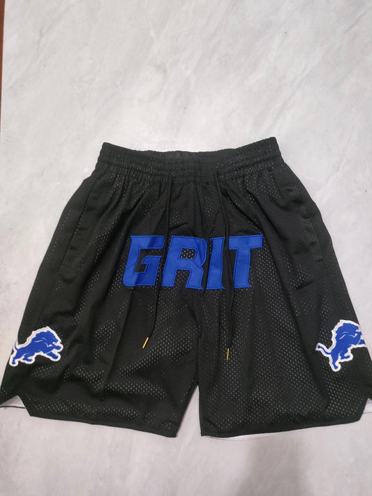DETRIOT LIONS BLACK SHORTS