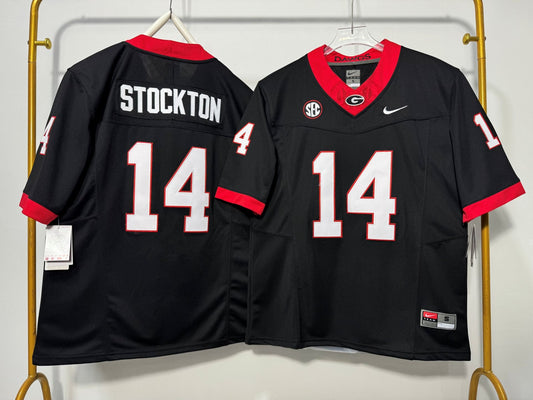GEORGIA BULLDOGS GUNNER STOCKTON BLACK JERSEY