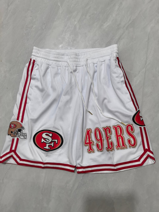 SAN FRANCISCO 49ERS WHITE SHORTS