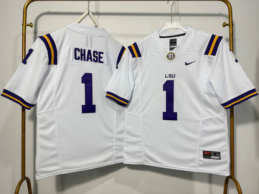 LSU TIGERS JA'MARR CHASE WHITE JERSEY