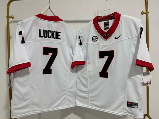 GEORGIA BULLDOGS LAWSON LUCKIE WHITE JERSEY