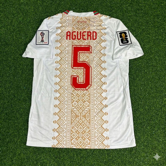 2026 WORLD CUP NAYEF AGUERD TEAM MOROCCO WHITE JERSEY