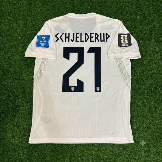 2026 WORLD CUP ANDREAS SCHJELDERUP TEAM NORWAY WHITE JERSEY
