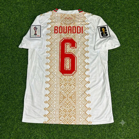 2026 WORLD CUP AYYOUB BOUADDI TEAM MOROCCO WHITE JERSEY